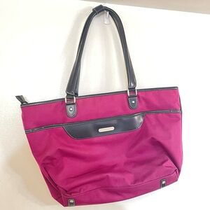 Like New VTG Nine West Travel Luggage Tote Bag Magenta Pink Bag